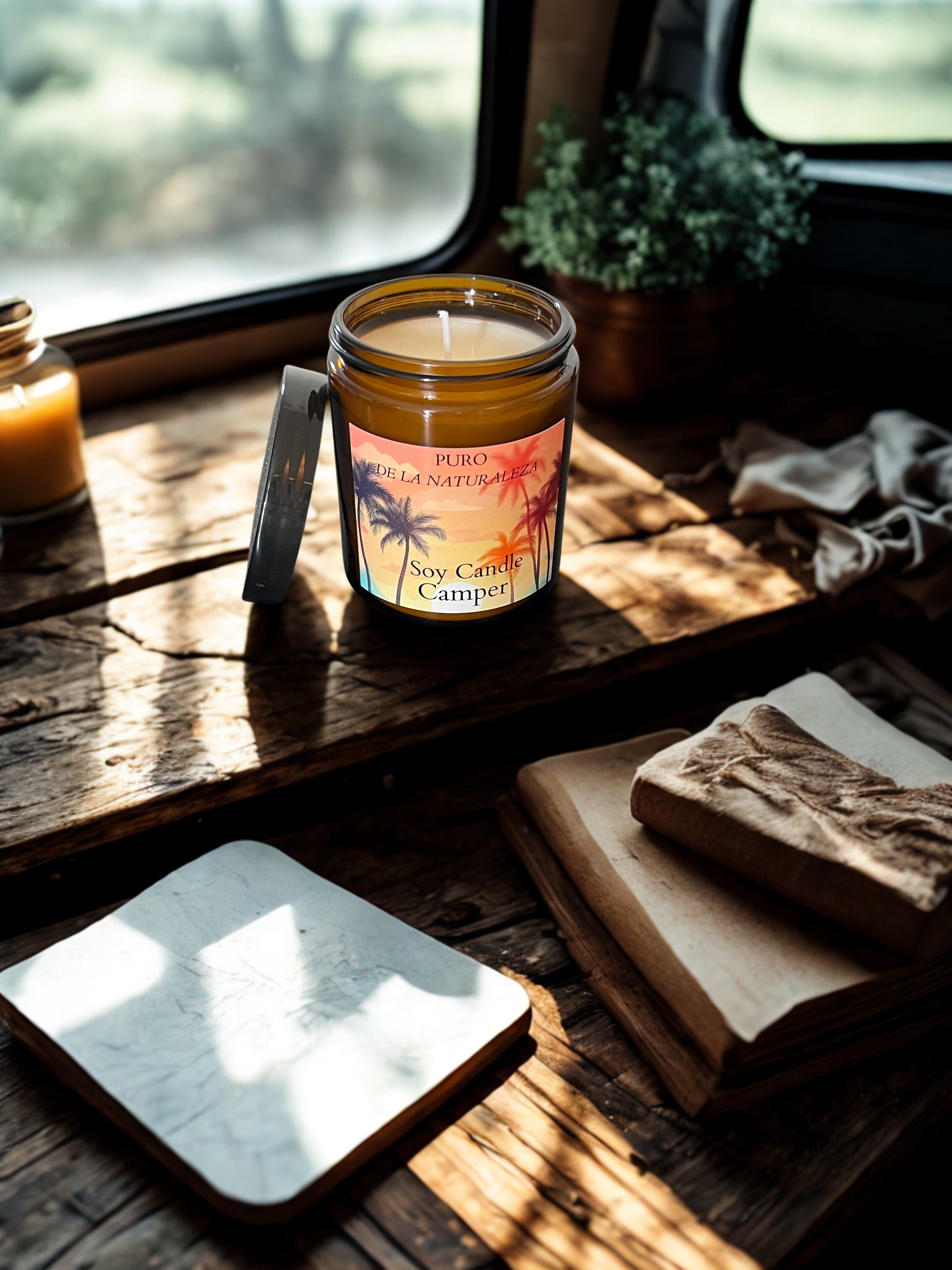 Świeca Sojowa Bezzapachowa - Seria Camperowa