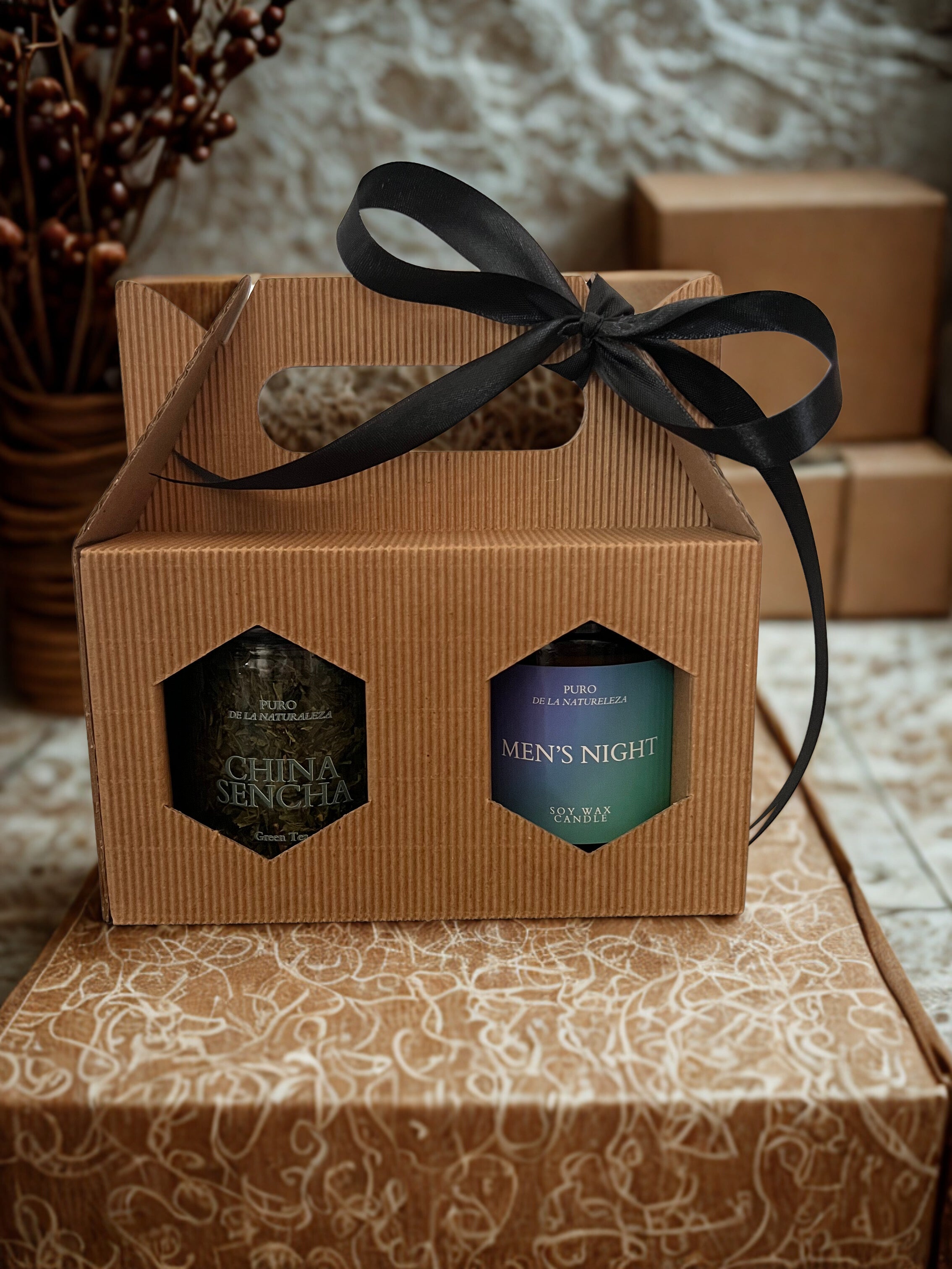 Zestaw Prezentowy Dzień Mężczyzny - Herbata & Świeca Męski Wieczór
