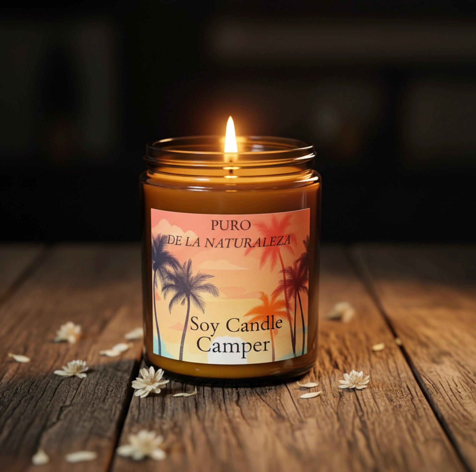 Świeca Sojowa Bezzapachowa - Seria Camperowa
